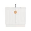 CIBO 900mm White Freshwater Full Height Vanity with Oak Handle