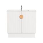 CIBO 900mm White Freshwater Full Height Vanity With Oak Handle