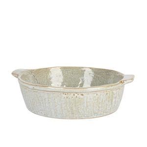 NF Living Round Baker 22x19.5x6 Durable Ceramic Baking Dish Bakeware Green