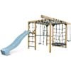 Lifespan Kids Orangutan Monkey Bars Jungle Gym Climbing Frame with 2.2m Pastel Blue Slide