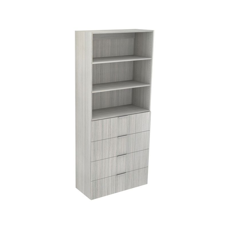 Lugna 2048 x 900 x 380mm Mist 2 Adjustable Shelf 4 Drawer Robe Insert
