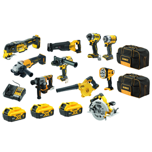DeWALT 18V XR 10 Piece Combo Kit DCZ1085P3-XE