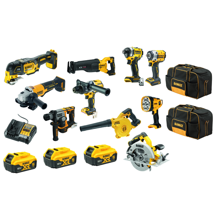 DeWALT 18V XR 10 Piece Combo Kit DCZ1085P3-XE