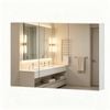 Ufurniture 90 cm Bathroom Mirror Cabinet with 3 Door Vanity Medicine Wall Storage Cupboard Shaving Cabinets White
