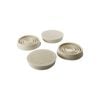 Surface Gard 37mm White Round Rubber Base Castor Cup - 4 Pack