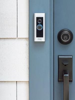 Front door with Ring doorbell
