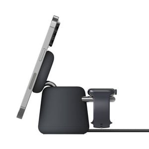 Belkin Boostcharge Pro 2-in-1 Dock – Qi2 15w Magnetic Wireless Charger – Sand Finish