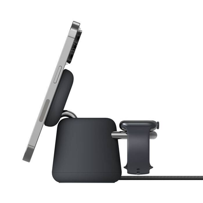Belkin Boostcharge Pro 2-in-1 Dock – Qi2 15w Magnetic Wireless Charger – Sand Finish