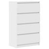 vidaXL Sideboard White Engineered Wood Storage Drawer Side Cabinet Furniture