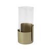 Willow & Silk Metal Subtle Golden Pillar Candle Holder 20cm