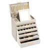 CARLA HOME  6-Layer Large Jewelry Organizer Box for Women with Mirror, Drawers, Hooks & Dividers (White)