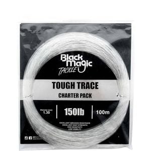 Black Magic Tough Trace Monofilament Fishing Leader 150lb Charter Pack