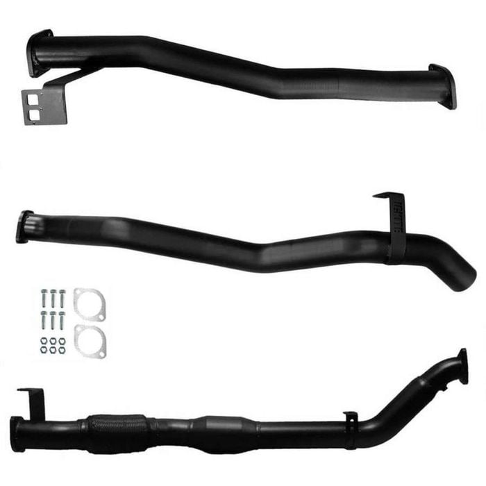Ignite Exhausts Turbo Back for Toyota Landcruiser 76 Series V8 Wagon 3" Cat With Pipe Black Aluminised Steel