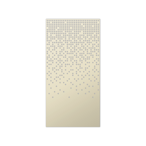 Walpix 2400 x 1200 x 3.0mm Perforated Aluminium Decorative Screen Flat Profile Snowflakes - Magnolia