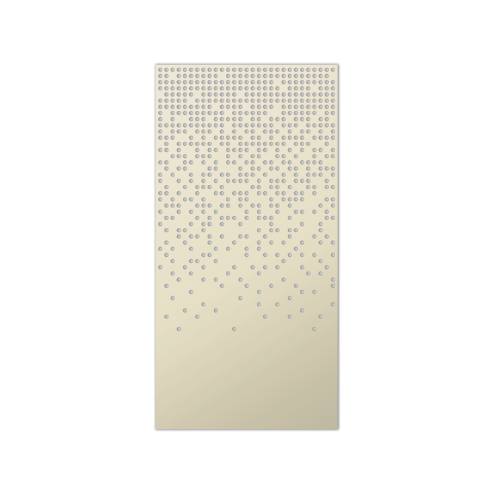 Walpix 2400 x 1200 x 3.0mm Perforated Aluminium Decorative Screen Flat Profile Snowflakes - Magnolia