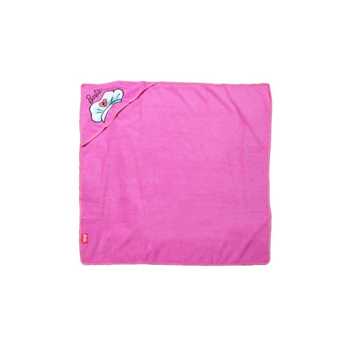 Barbie Embroidered Microfiber Hooded Towel 90 x 90 cm