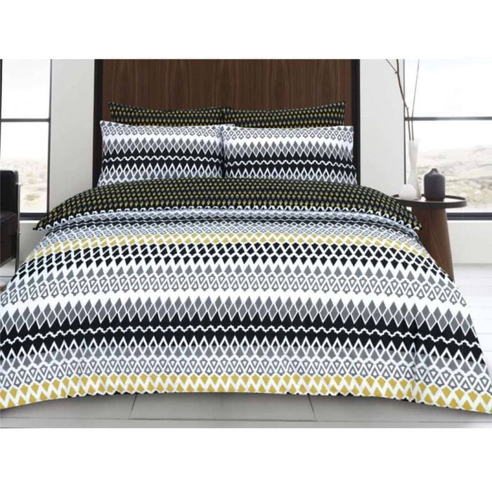 Bloomington Gene Digital Black Quilt Cover Set King