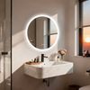 OAKORY 60cm Round LED Bathroom Mirror with 3 Adjustable Colour Light Anti-Fog
