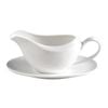 Aquis Fine Bone China Gravy Boat & Saucer Alex Liddy