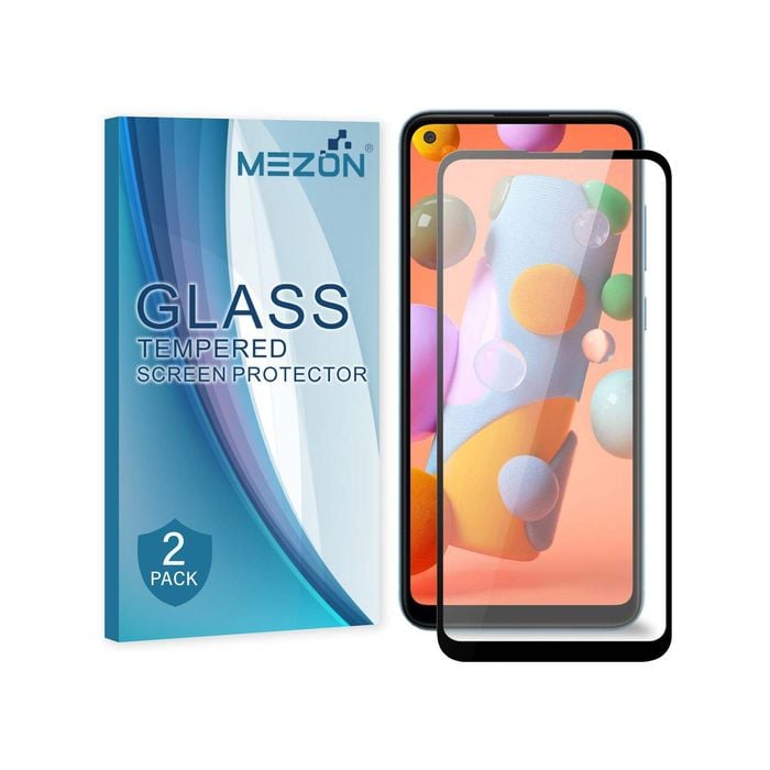 2 Pack MEZON Samsung Galaxy A21s Full Cover Tempered Glass Screen Protectors