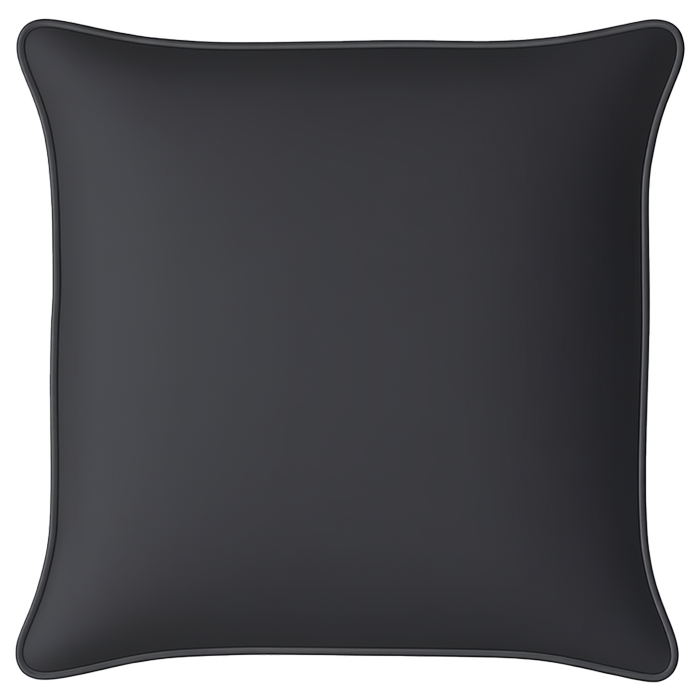 Mojo 45cm Solid Black Cushion Cover with Pipe