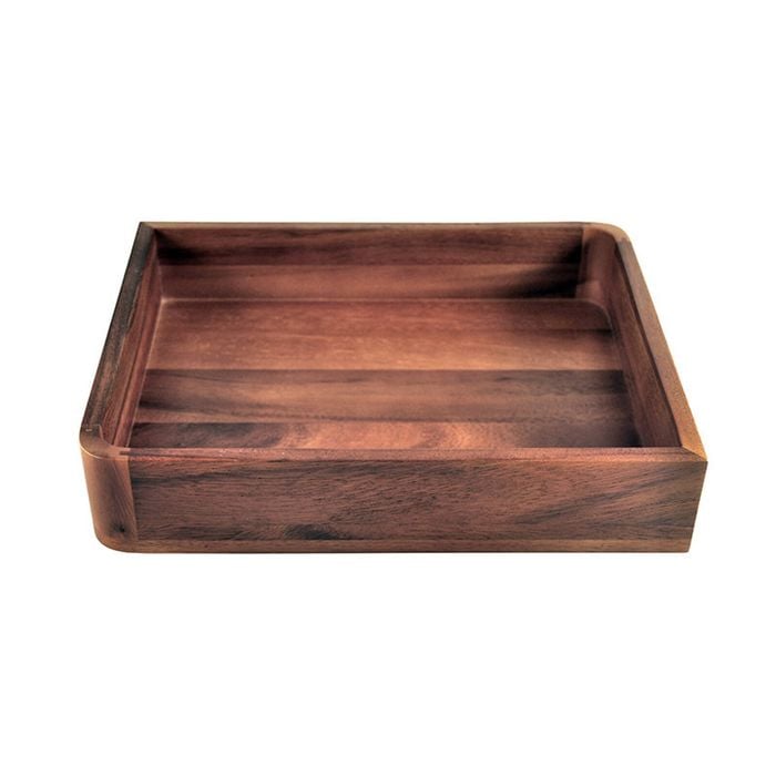 222 Fifth Acacia Wood 25.4cm Rectangle Bowl - Brown