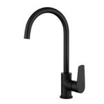 Mondella WELS 5 Star 5L/min 35mm Matt Black Affiniti Gooseneck Sink Mixer