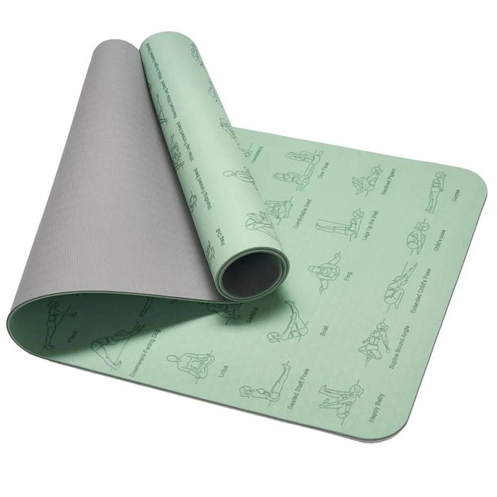 NNETM TPE Yoga Mat Non-Slip for Fitness & Pilates (Green)
