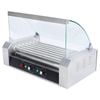 Commercial Grade 18 Hot Dog Sausage 7 Roller Grill Machine with Cover Sausage Roller 1400W