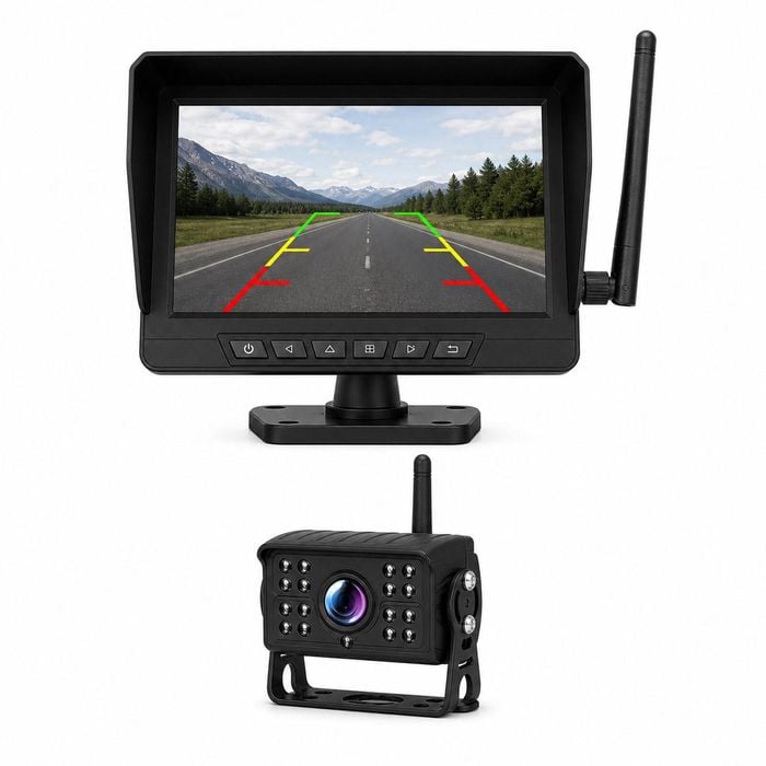 7" Wireless Rear View Camera System Dvr Rv Trailer Camper Towing
