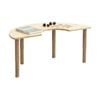 Jooyes U Shape Adjustable Group Table - H36-58cm - Original wood colour, White | 120cm | kids table