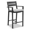 Santorini Outdoor Aluminium Bar Stool Charcoal - Textured Grey