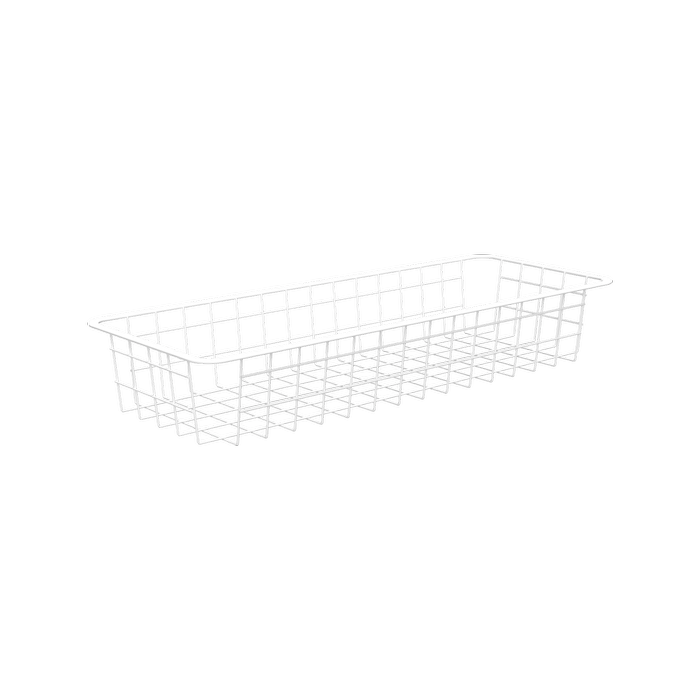 Flexi Storage Home Solutions White 1 Runner Half Width Wire Basket - Wire 1 Runner