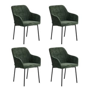 Oikiture Set Of 4 Dining Chairs Kitchen Accent Armchairs Chenille Fabric