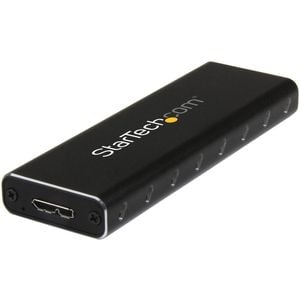StarTech.com Drive Enclosure SATA/600, M.2 - USB 3.0 Micro-B Host Interface - UASP Support External - Black