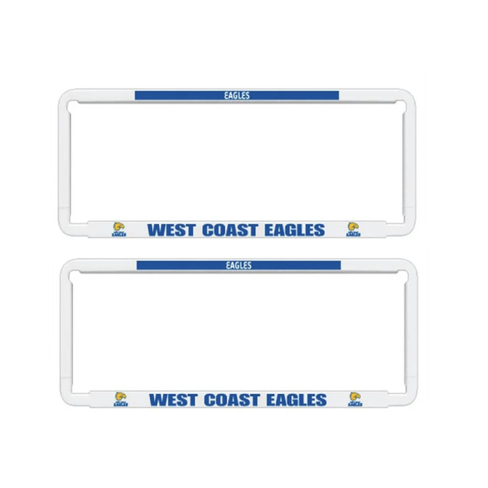 2x OFFICIAL AFL WEST COAST EAGLES Car Number Plate Frame Cover Surround