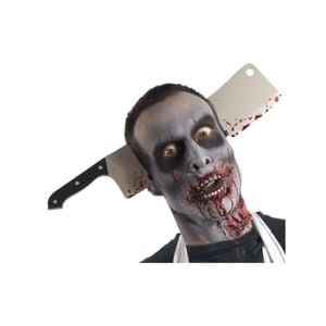 Zombie Cleaver Headband Halloween Halloween Costume Accessory with Blood Splatter, ONE-SIZE