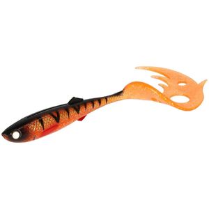 Mikado Jaws MCT 18cm Curl Tail Soft Plastic Fishing Lure Orange Perch