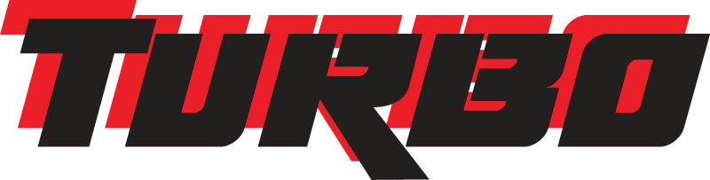 Turbo logo in black and red colourway