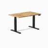 Desky Dual Sit to Stand Acacia Hardwood Desk 120x75cm Grey Frame