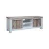 Plumeria ETU Entertainment TV Unit 176cm 2 Door Solid Acacia Timber -White Brush