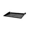 1U 1RU 19in x 305mm (12in) Vented Cantilever Steel Shelf For Rack System Black