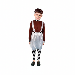 More Than Party Chocolate Helper Boys Costume Shiny Silver Pants 10-12y
