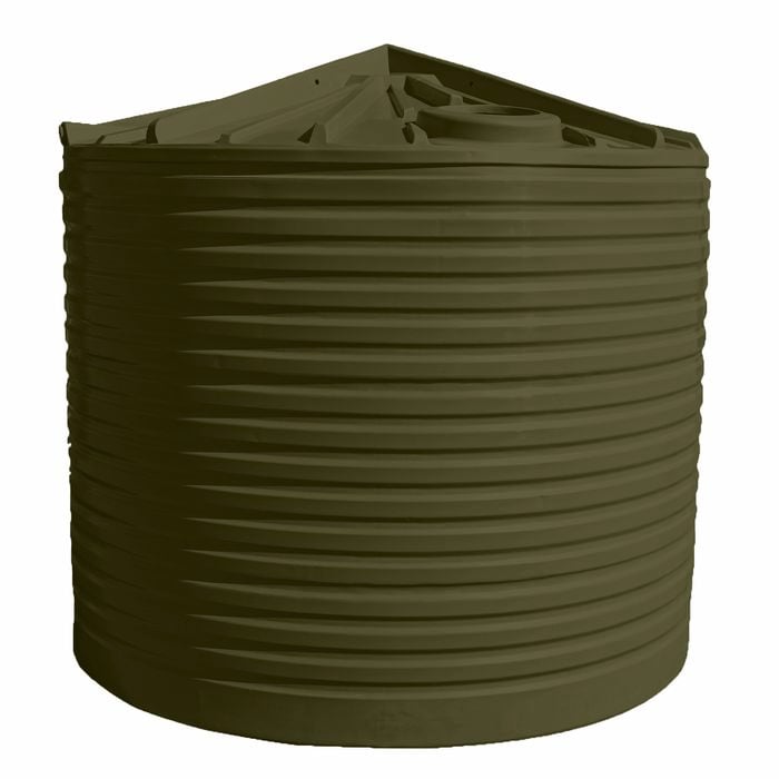 Clark Tanks 13600L Round Poly Water Tank - Bronze Olive
