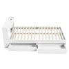 Artiss Bed Frame King Single Size Wooden Bed Base With Charging Ports And 2 Drawers White