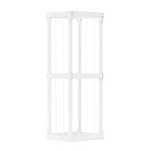 Costway Wooden Toy Storage Organizer Tall Display Rack white