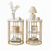 Artiss Side Table Set of 2 Round Coffee Table
