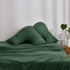 Dreamaker Superfine Washed Microfibre V-Shape Pillowcase Twin Pack - Hunter Green