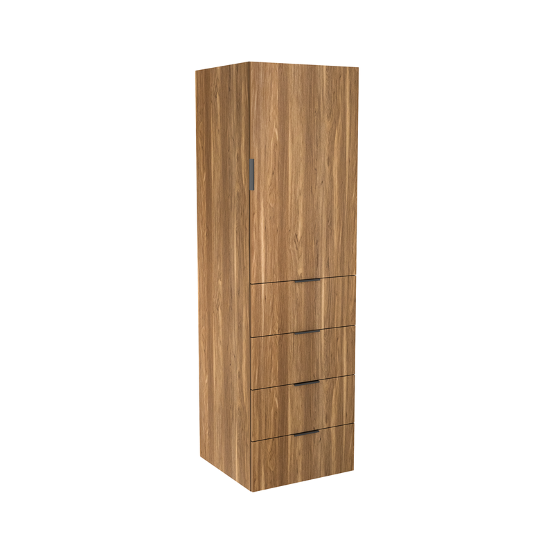 Lugna 2048 x 600 x 580mm Cove 3 Shelf 4 Drawers Right Hinged Door Storage Cabinet