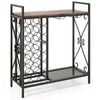Costway 21-Bottle Wine Rack Shelf Glass Holder Metal Frame Kitchen Table